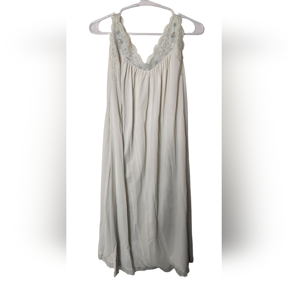 Vintage Floral Embroidery Lace Nightgown - No Size Tag best fit large